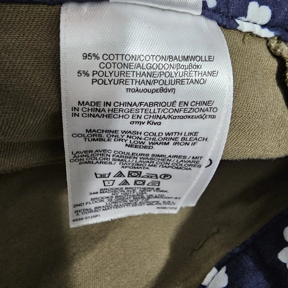 Brooks Brothers olive yolk front chino skirt women's size 8